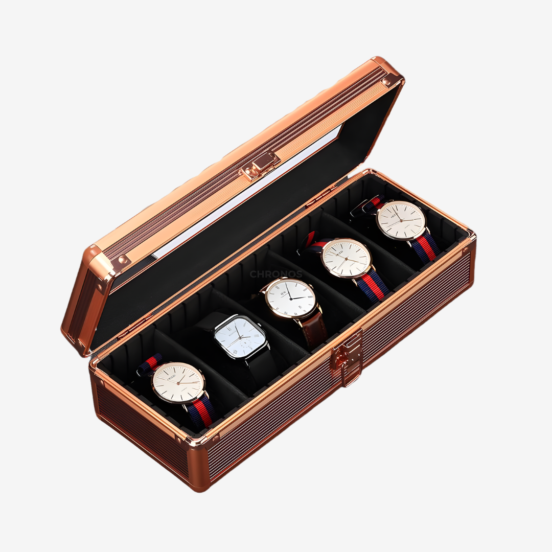 Watch Box – Imperium Aluminum 5 Slots - Bronze - Watch Box