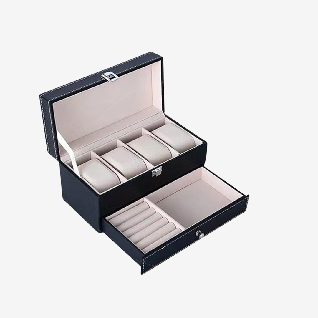 Watch Box - Jewelry Organizer - 4 slots - Watch Box
