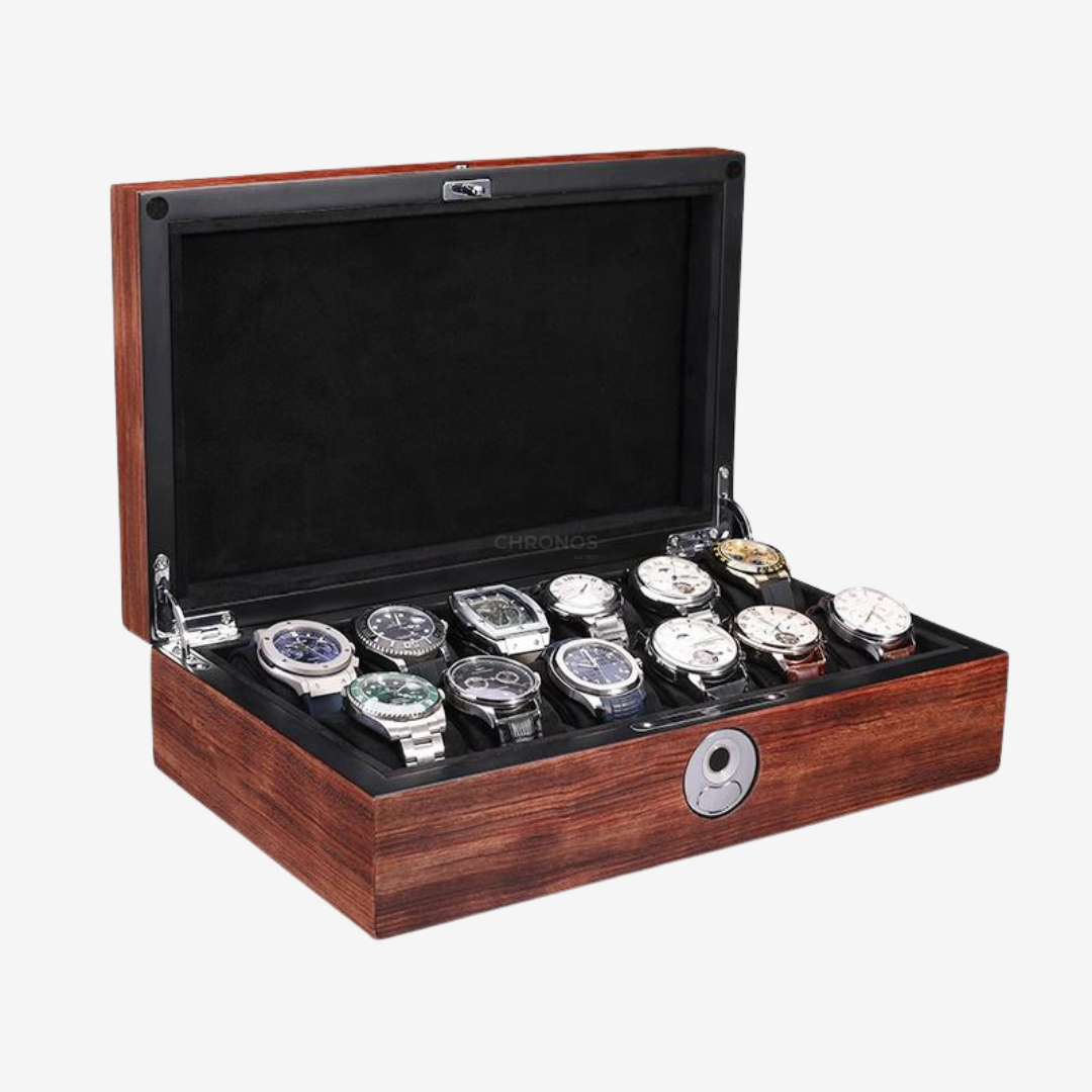 Watch Box – Legacy Biometric Edition - 12 Slots | Rosewood - Watch Box