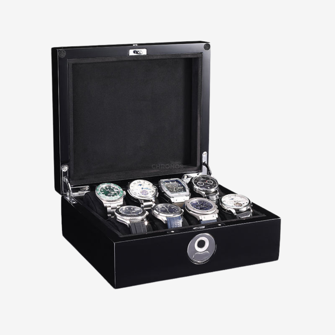 Watch Box – Legacy Biometric Edition - 8 Slots | Piano Black - Watch Box