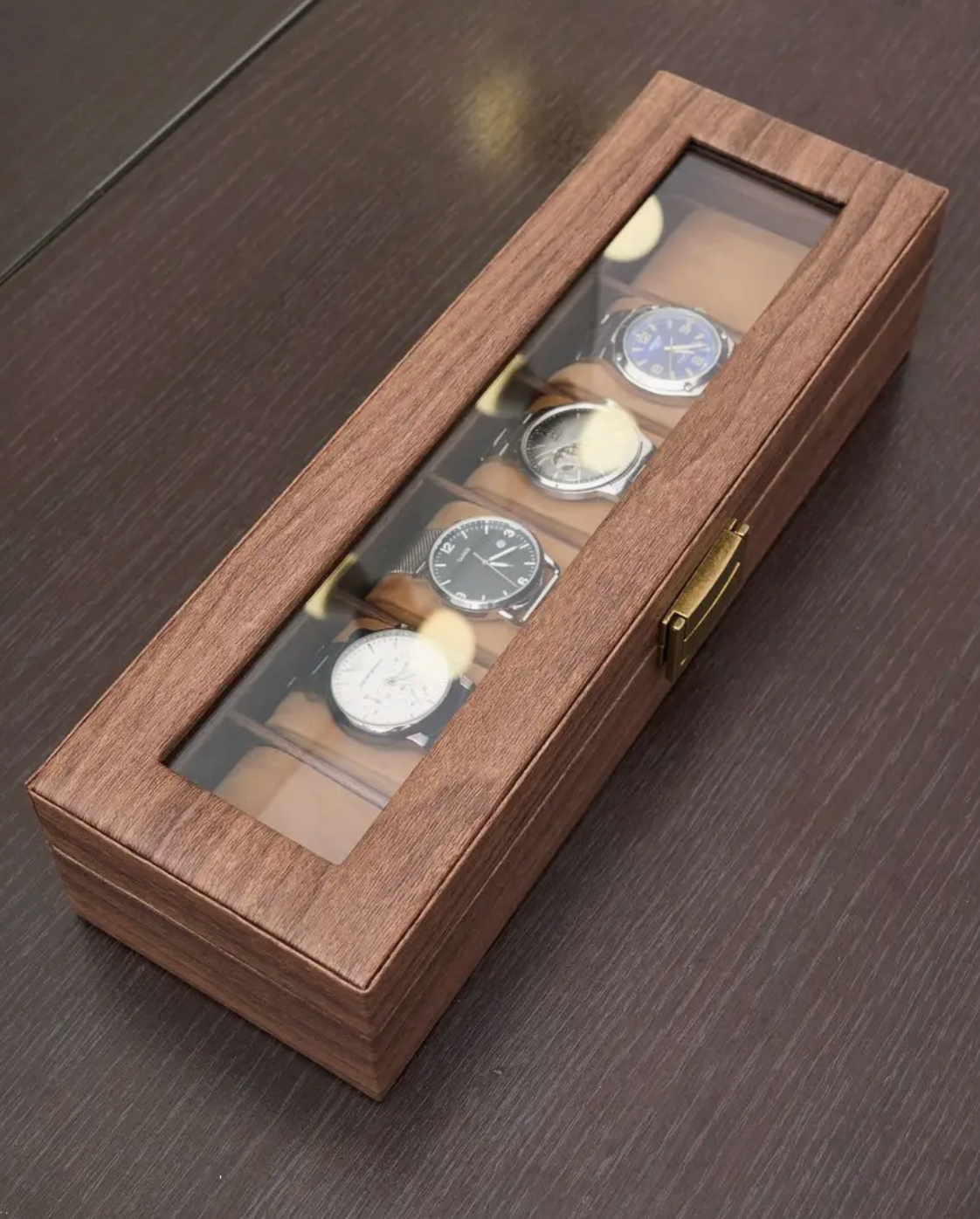 Watch Box - Majestic Oak 6 Slots - Watch Box