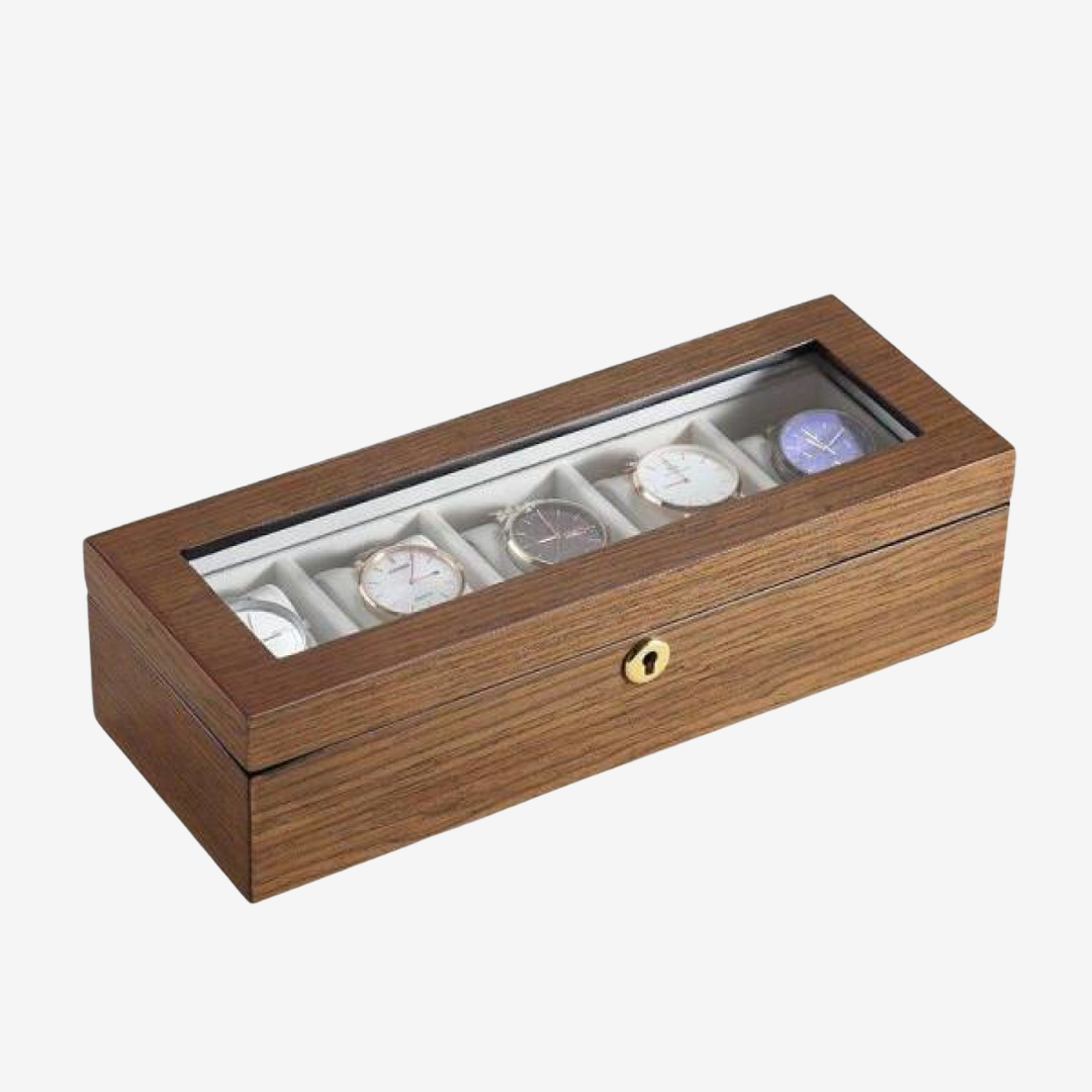 Watch Box - Wood 5 Slots - Watch Box