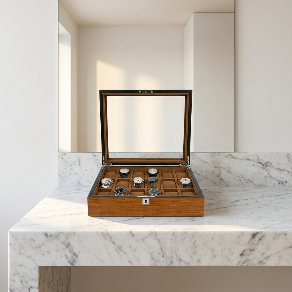 Watch Box – Oak 18 Slots - Watch Box