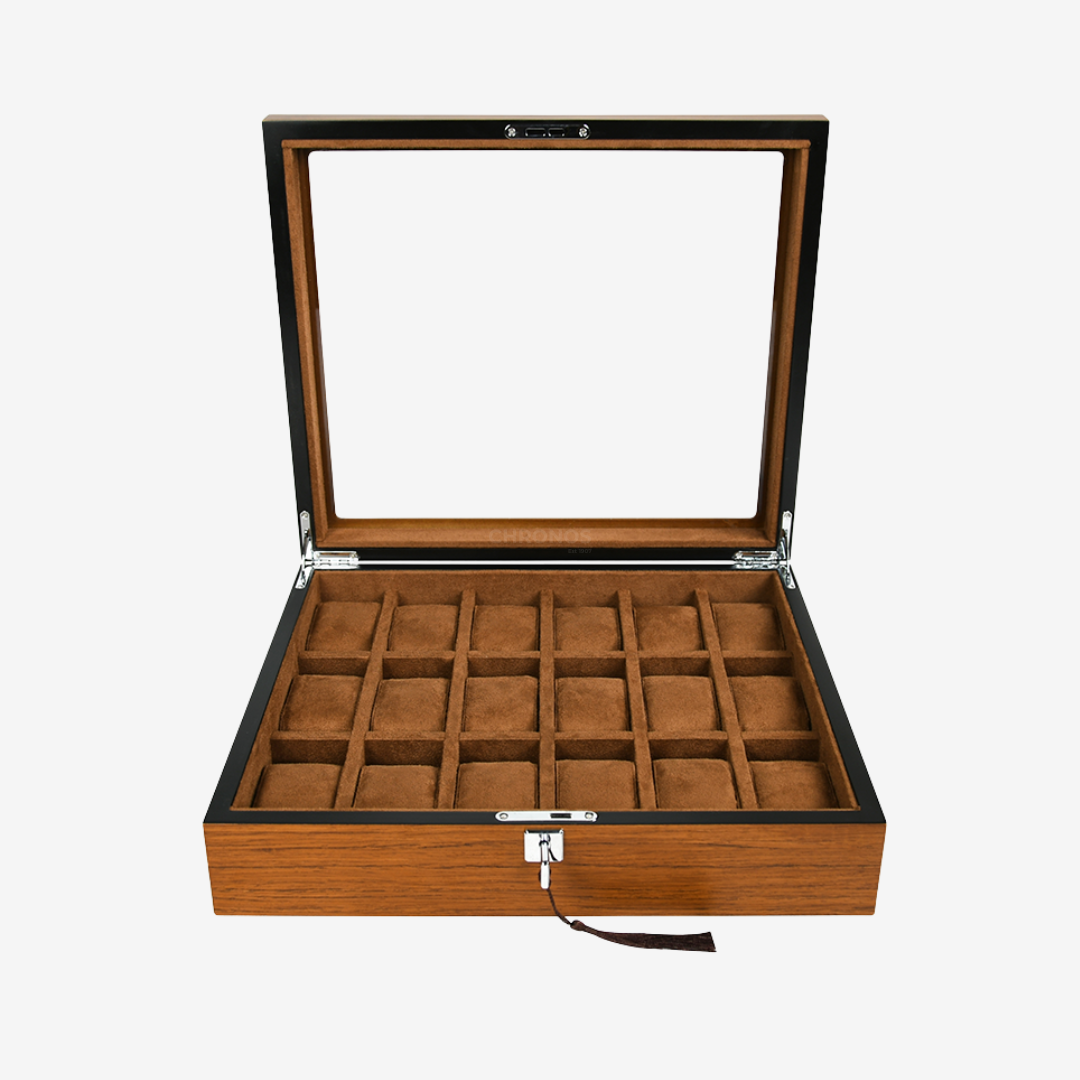 Watch Box – Oak 18 Slots - Watch Box