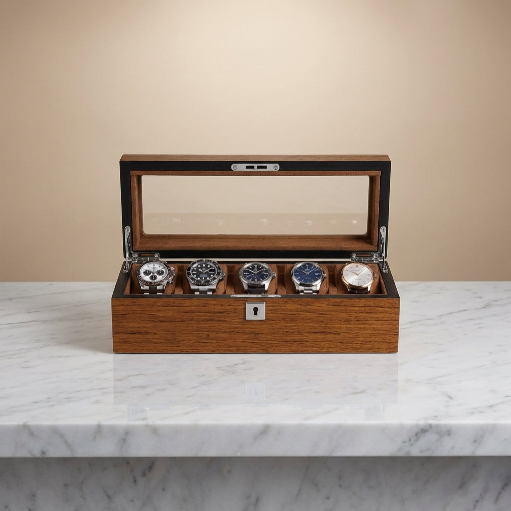Watch Box – Oak 5 Slots - Watch Box
