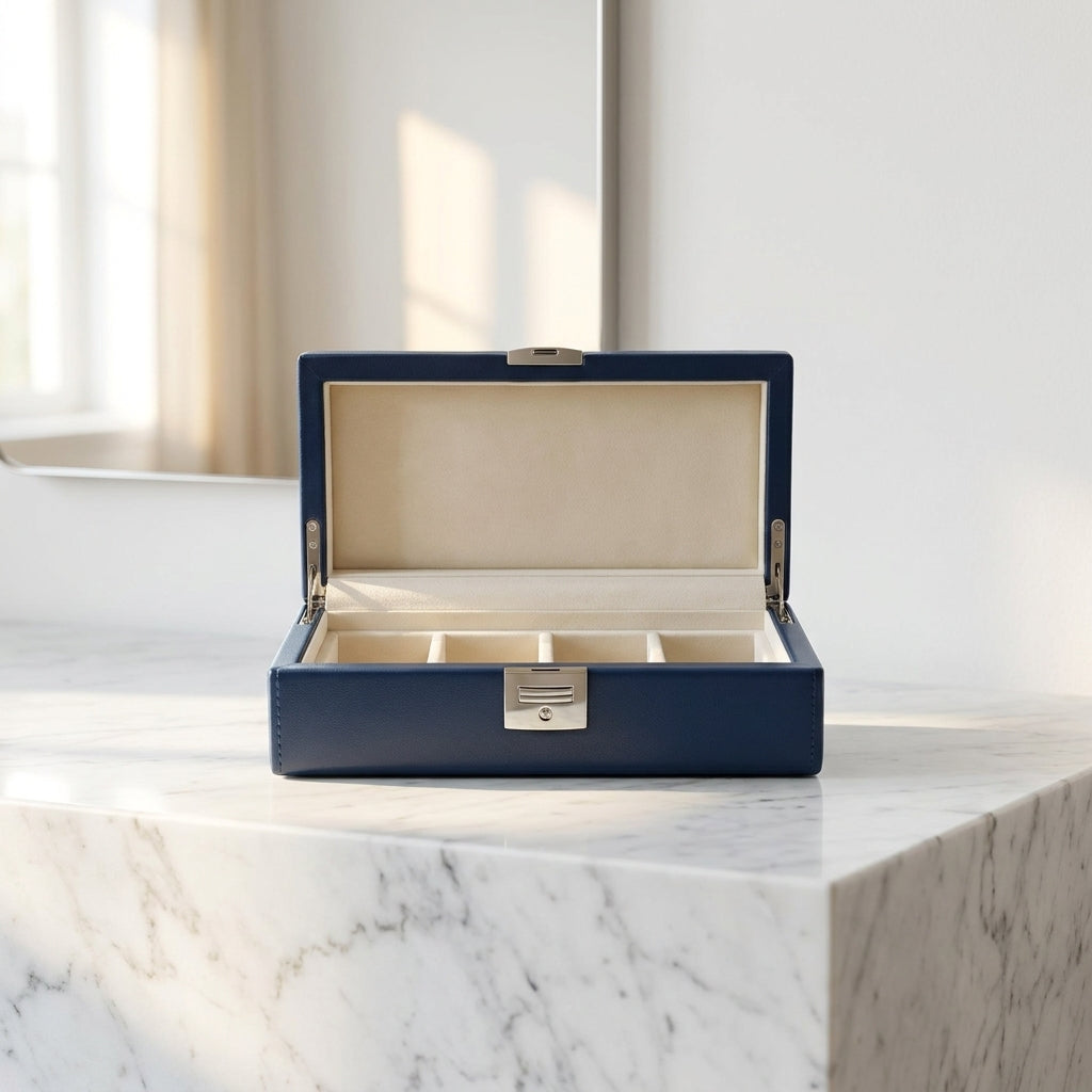 Watch Box – Oceanic Blue 4 Slots - Watch Box