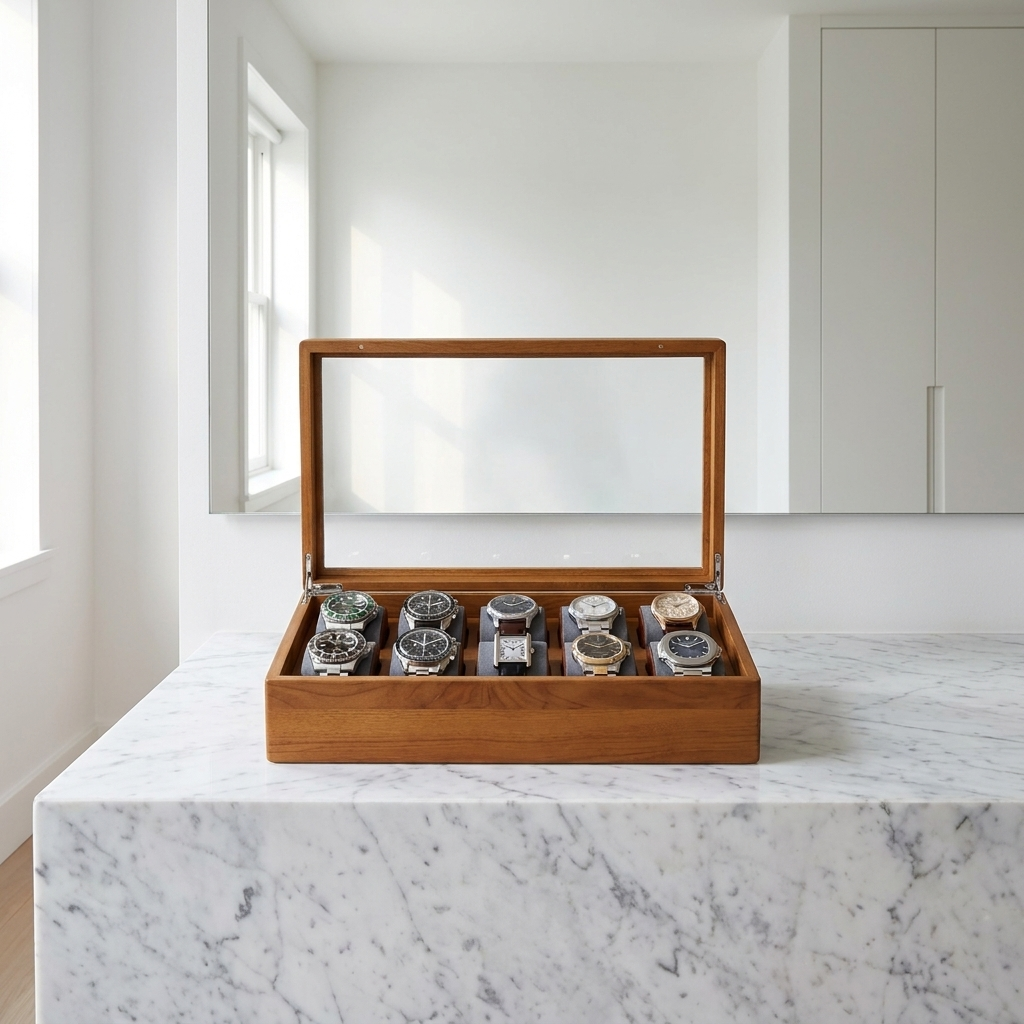 Watch Box – Pinewood Gray 10 Slots - Watch Box