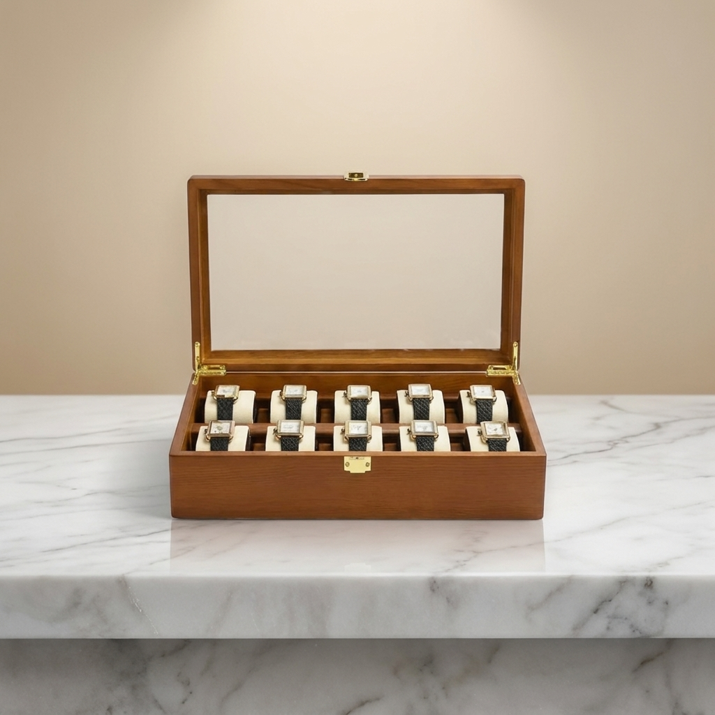 Watch Box – Pinewood Ivory 10 Slots - Watch Box