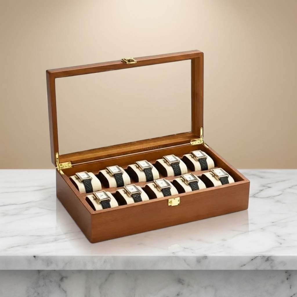 Watch Box – Pinewood Ivory 10 Slots - Watch Box