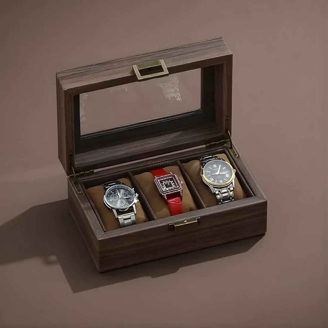 Watch Box – Prestige Wood - 3 Slots - Watch Box