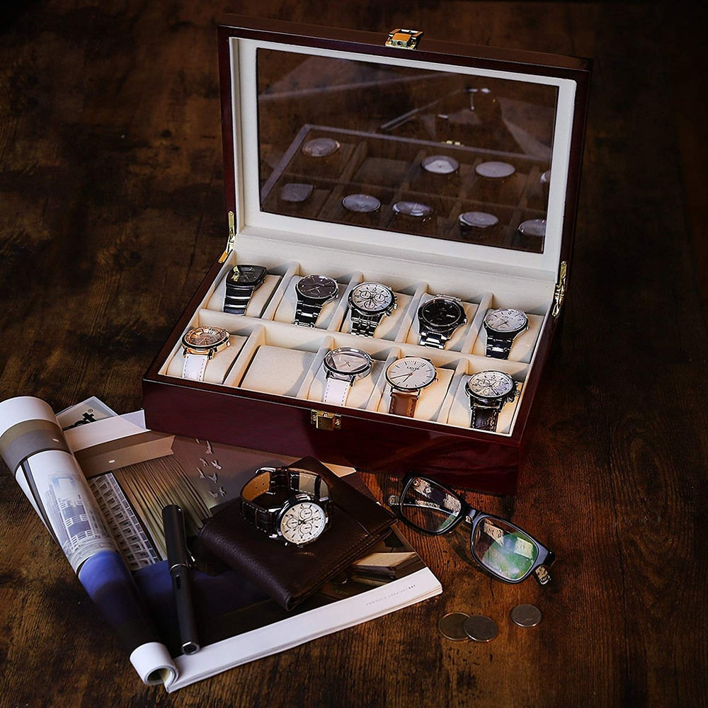 Watch Box - Red Wood - Watch Box