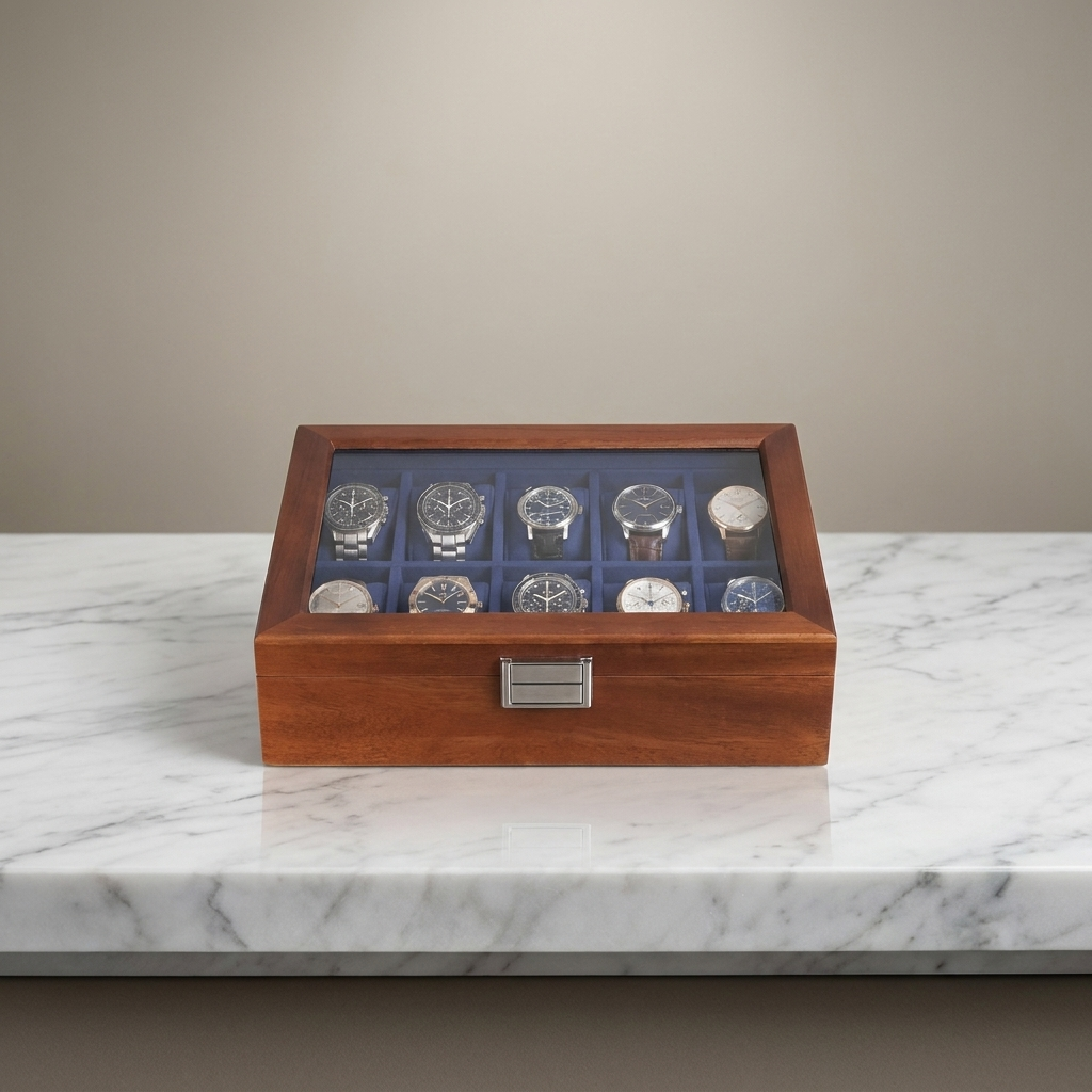 Watch Box – Signature Blue 10 Slots - Watch Box