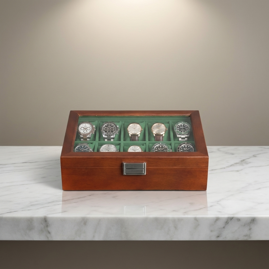 Watch Box – Signature Green 10 Slots - Watch Box