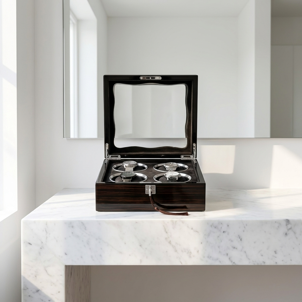Watch Box – Signature Square 4 Slots - Watch Box