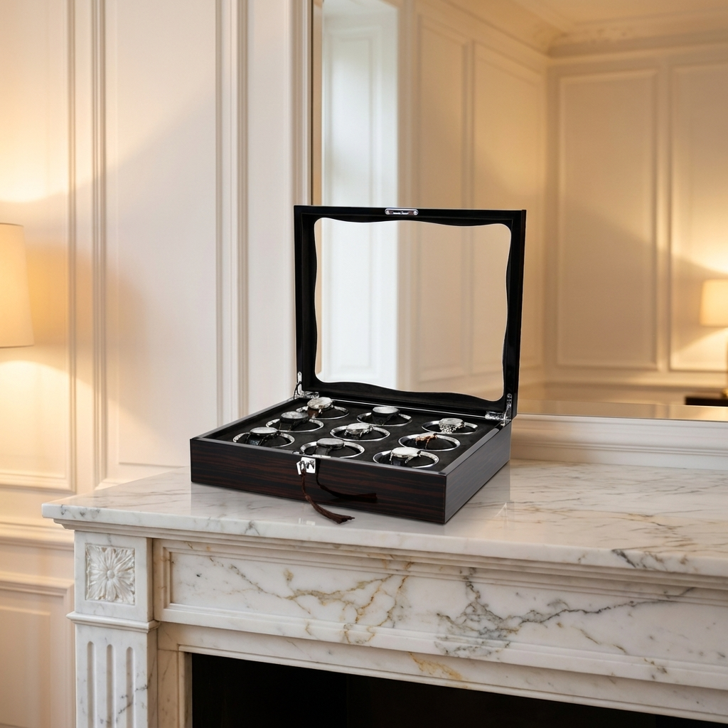 Watch Box – Signature Square 9 Slots - Watch Box