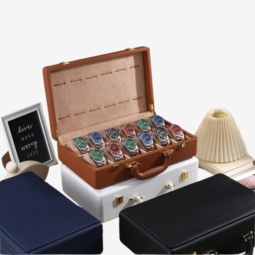 Watch Box - Travel Case 12 Slots - Watch Box
