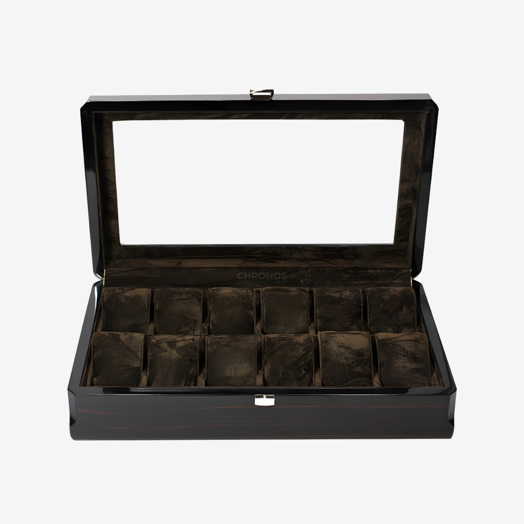 Watch Box – Watchmaster Black 12 Slots - Watch Box