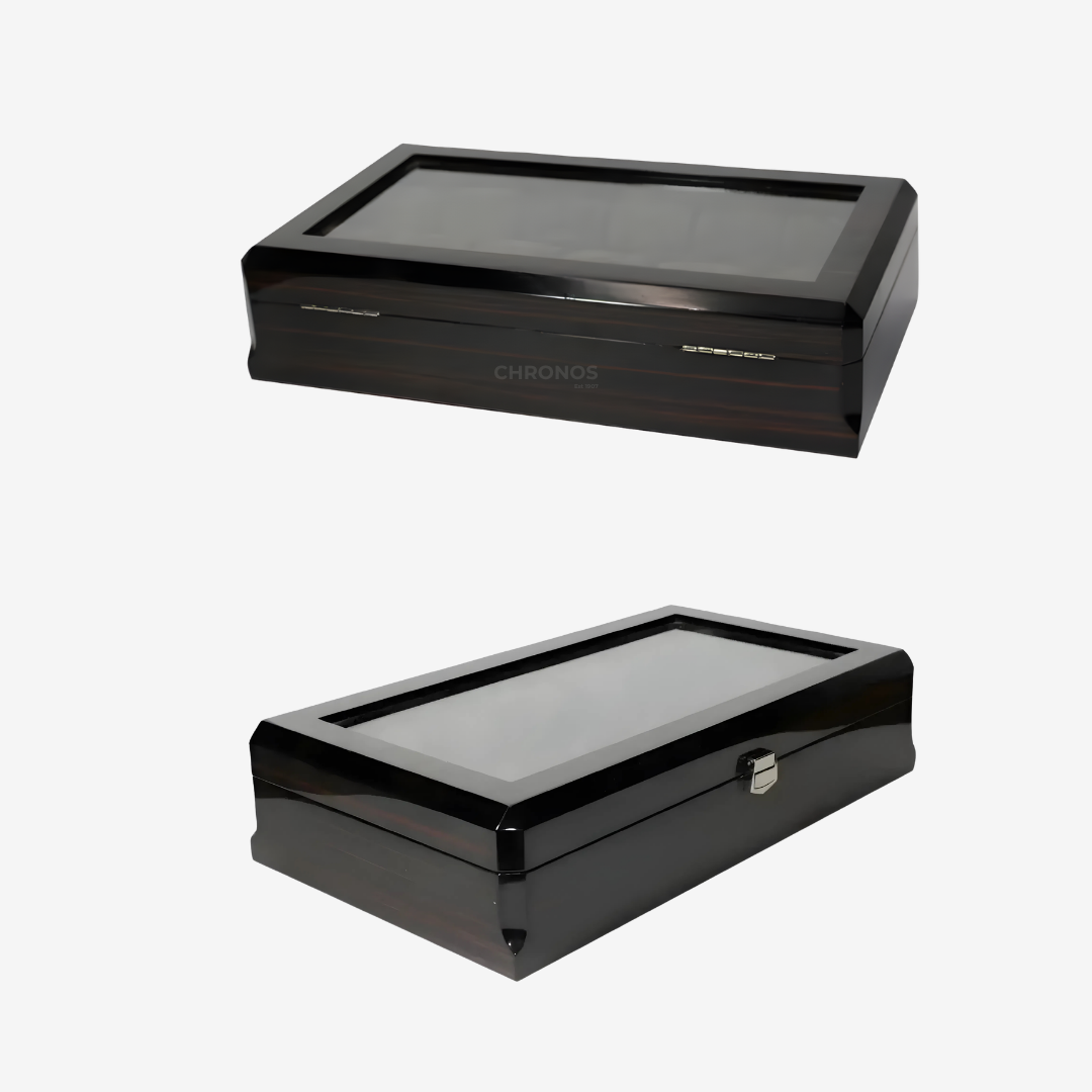 Watch Box – Watchmaster Black 12 Slots - Watch Box