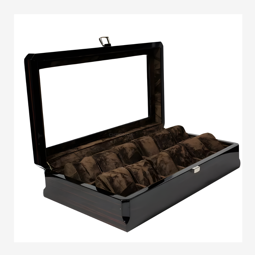 Watch Box – Watchmaster Black 12 Slots - Watch Box