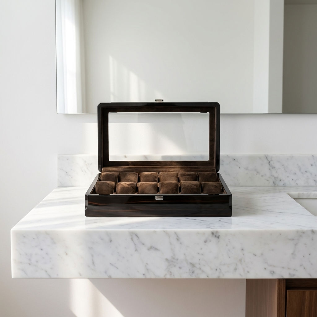 Watch Box – Watchmaster Black 12 Slots - Watch Box