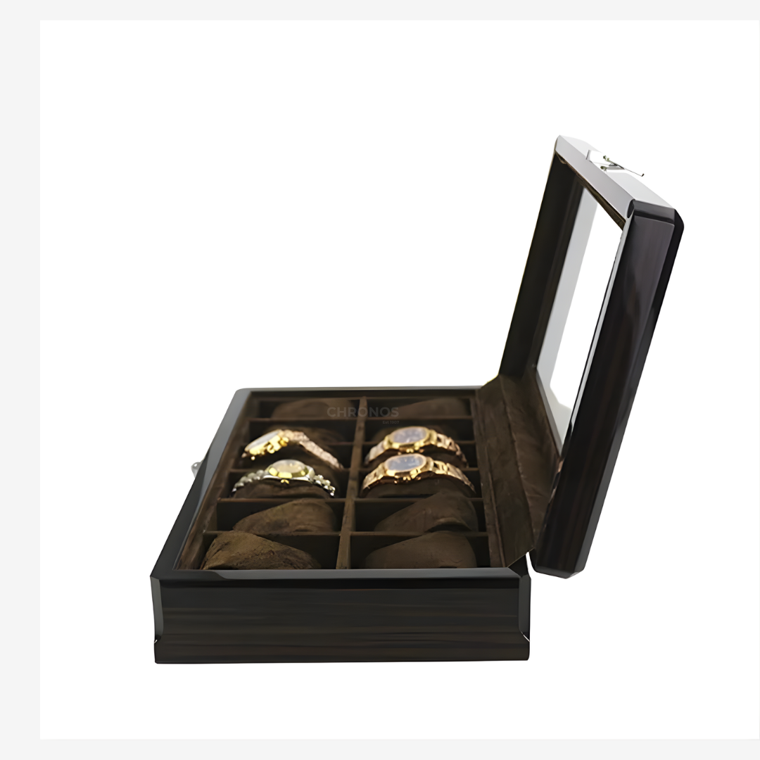 Watch Box – Watchmaster Black 12 Slots - Watch Box