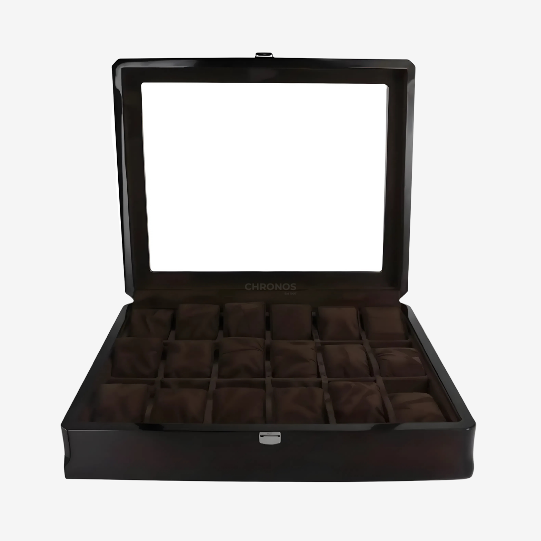Watch Box – Watchmaster Black 18 Slots - Watch Box