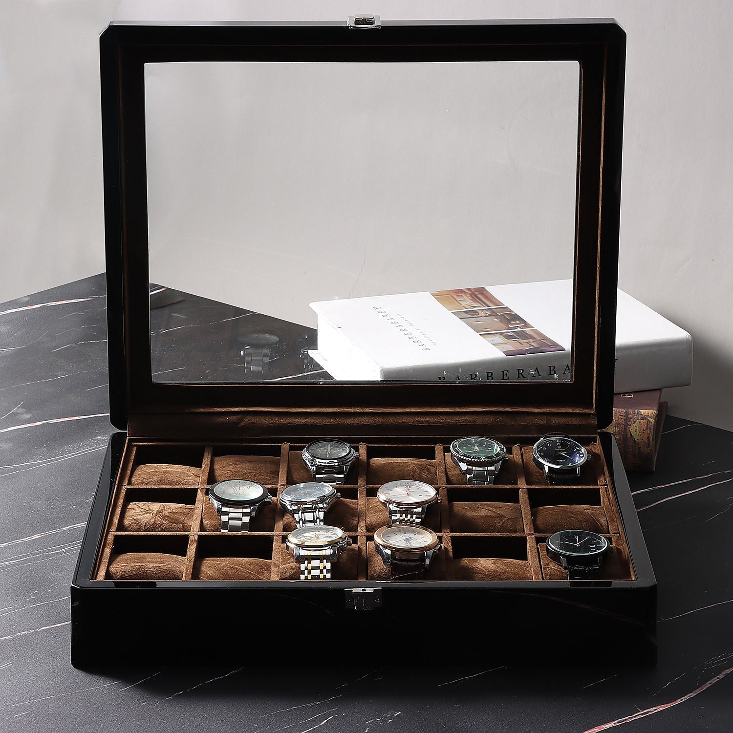 Watch Box – Watchmaster Black 18 Slots - Watch Box