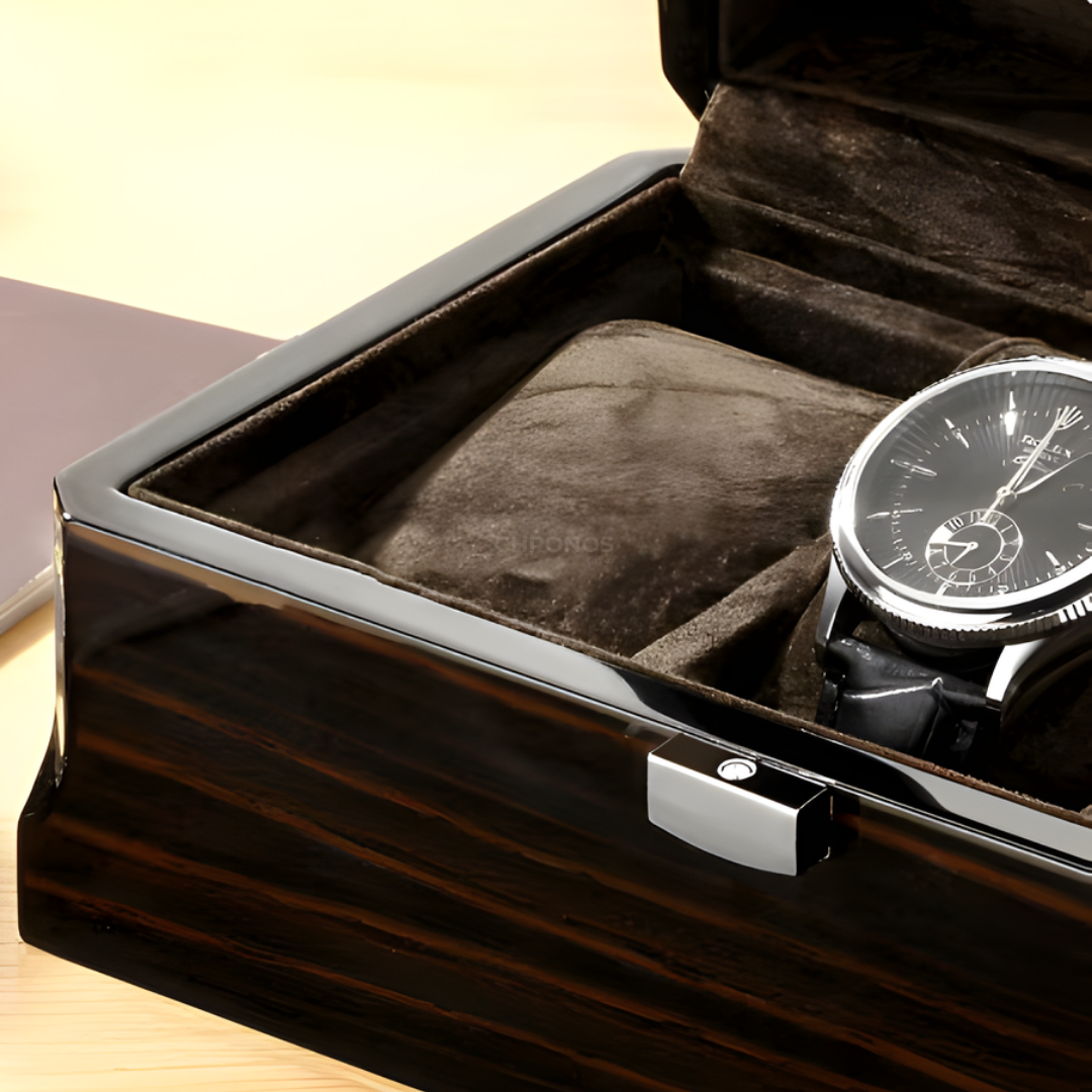 Watch Box – Watchmaster Black 3 Slots - Watch Box