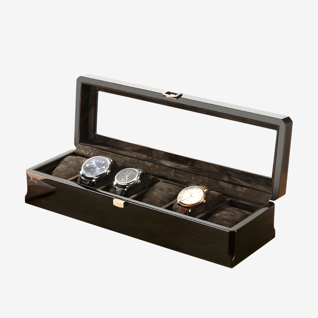 Watch Box – Watchmaster Black 6 Slots - Watch Box