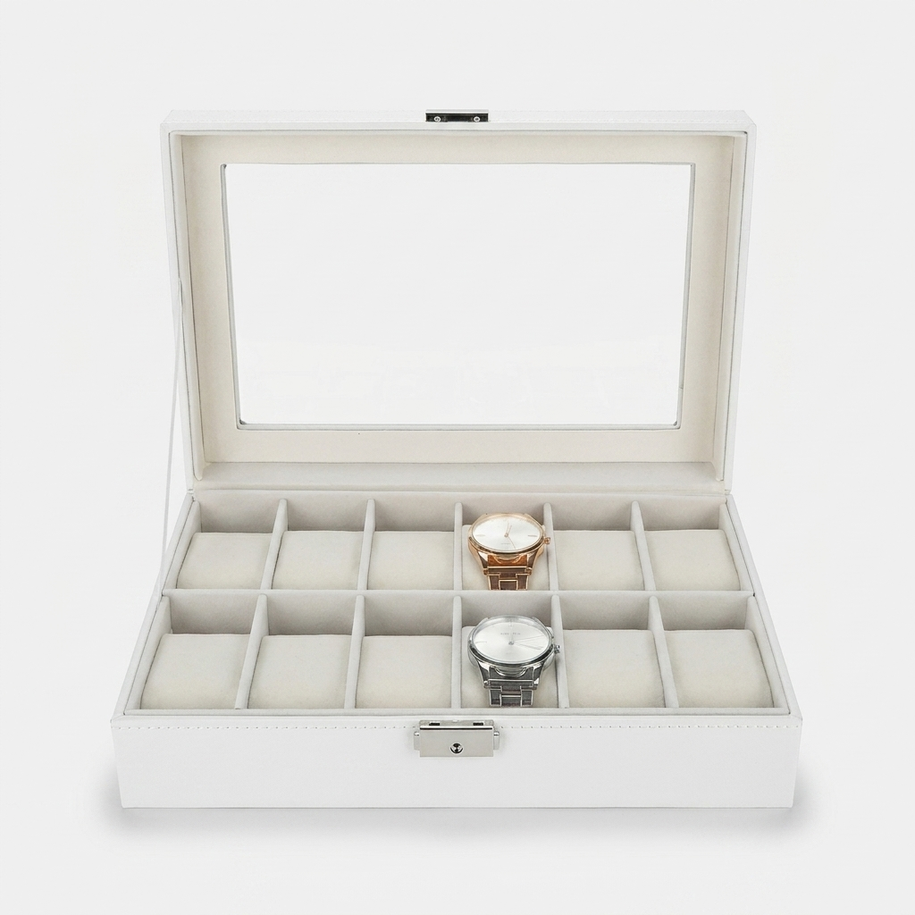 Watch Box – White 12 Slots - Watch Box