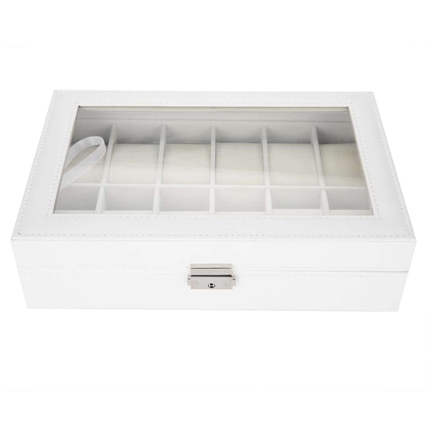 Boîte à montres - Blanche 12 emplacements - Boîte à montres
