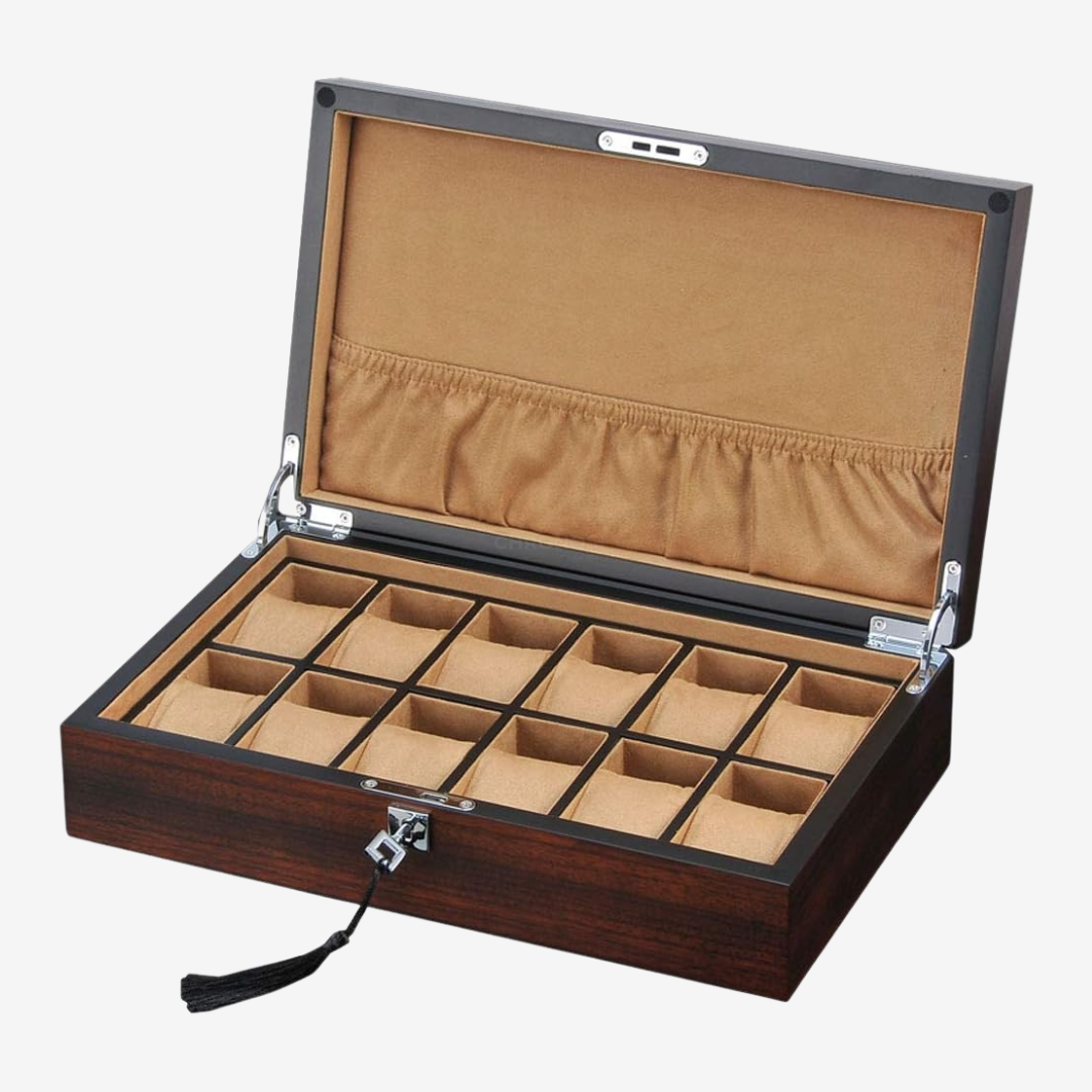 Watch Box - Wood - 12 Slots - Watch Box