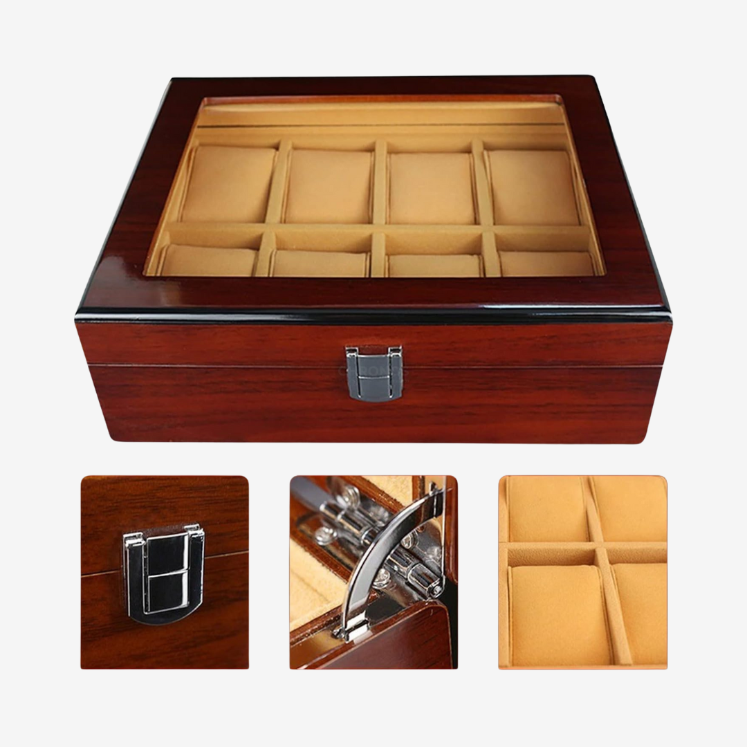 Watch Box - Wood 8 Slots - Watch Box
