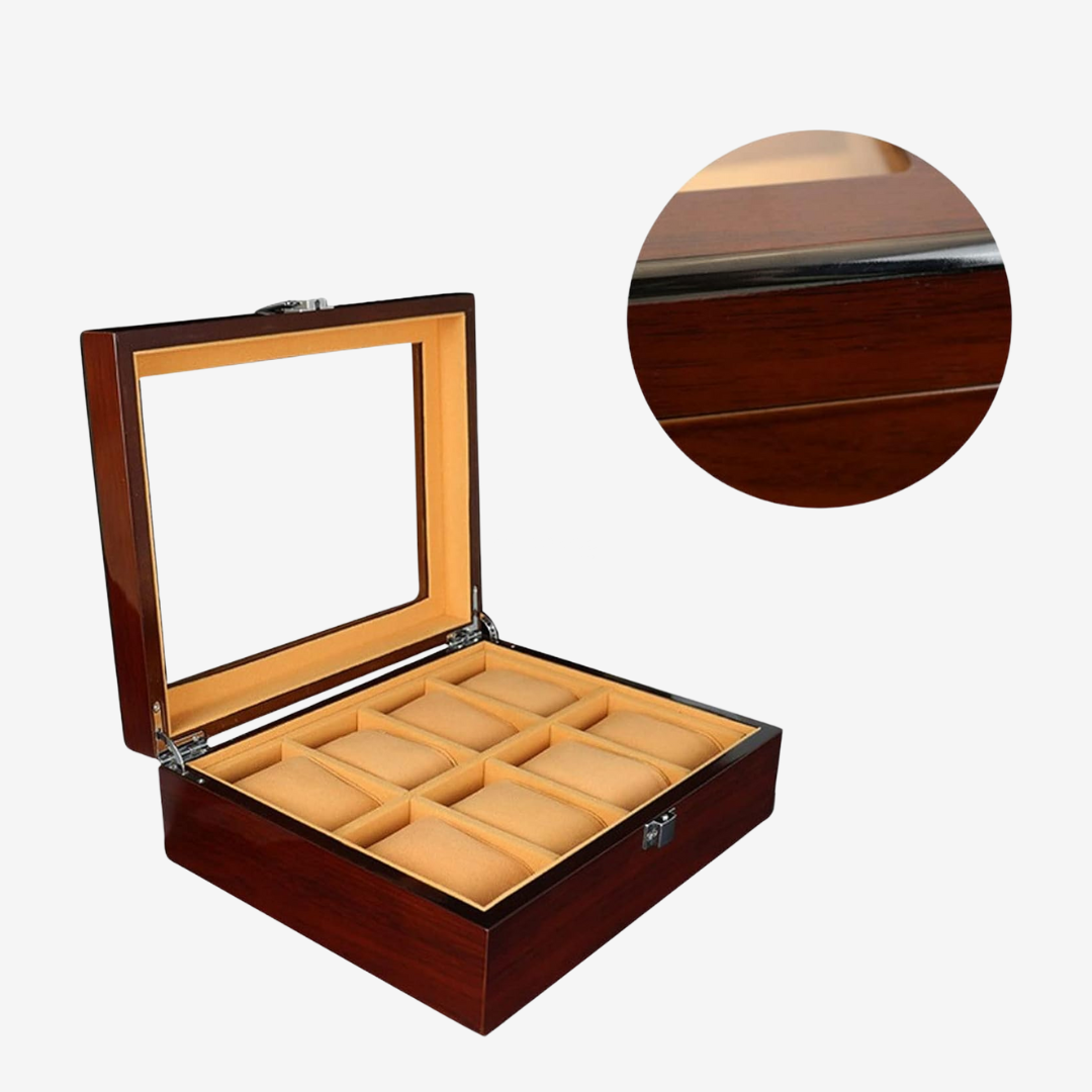 Watch Box - Wood 8 Slots - Watch Box