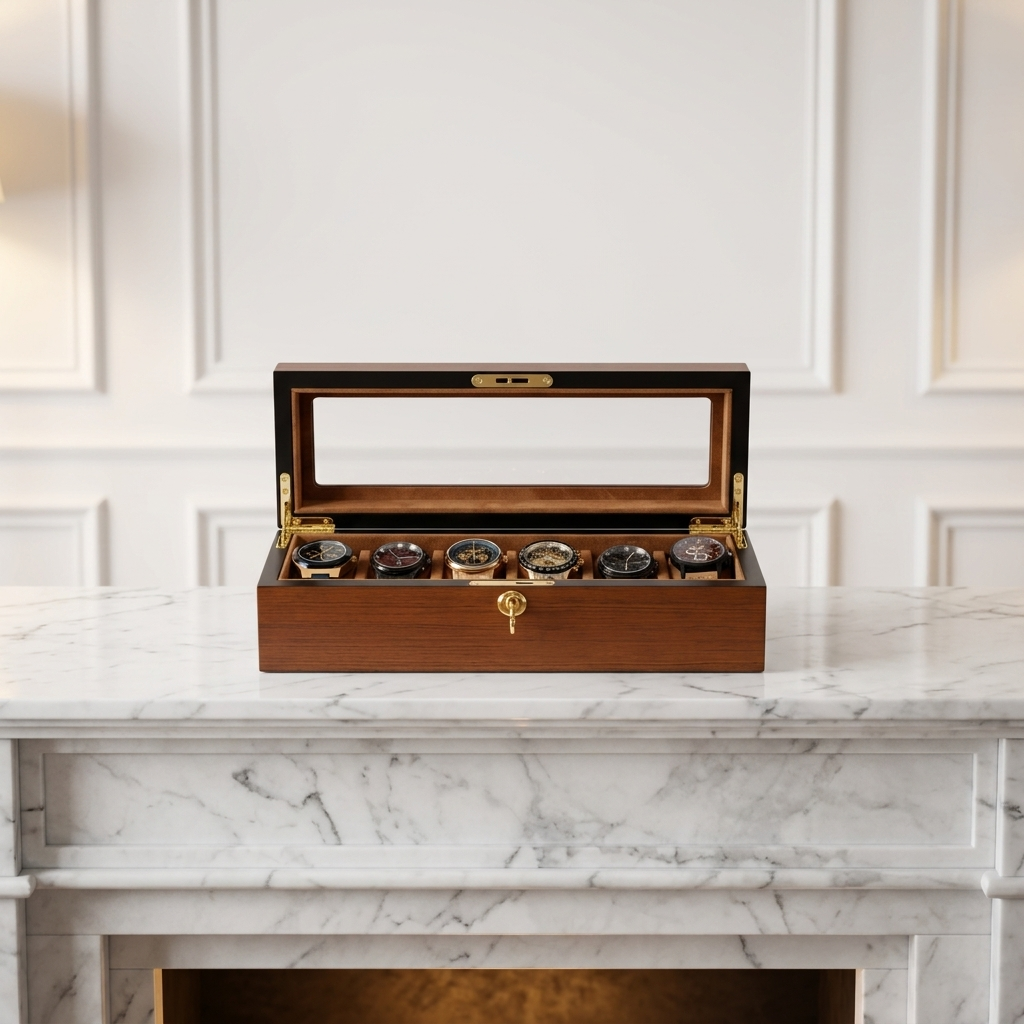 Watch Box – Wooden Chest 6 Slots - Watch Box