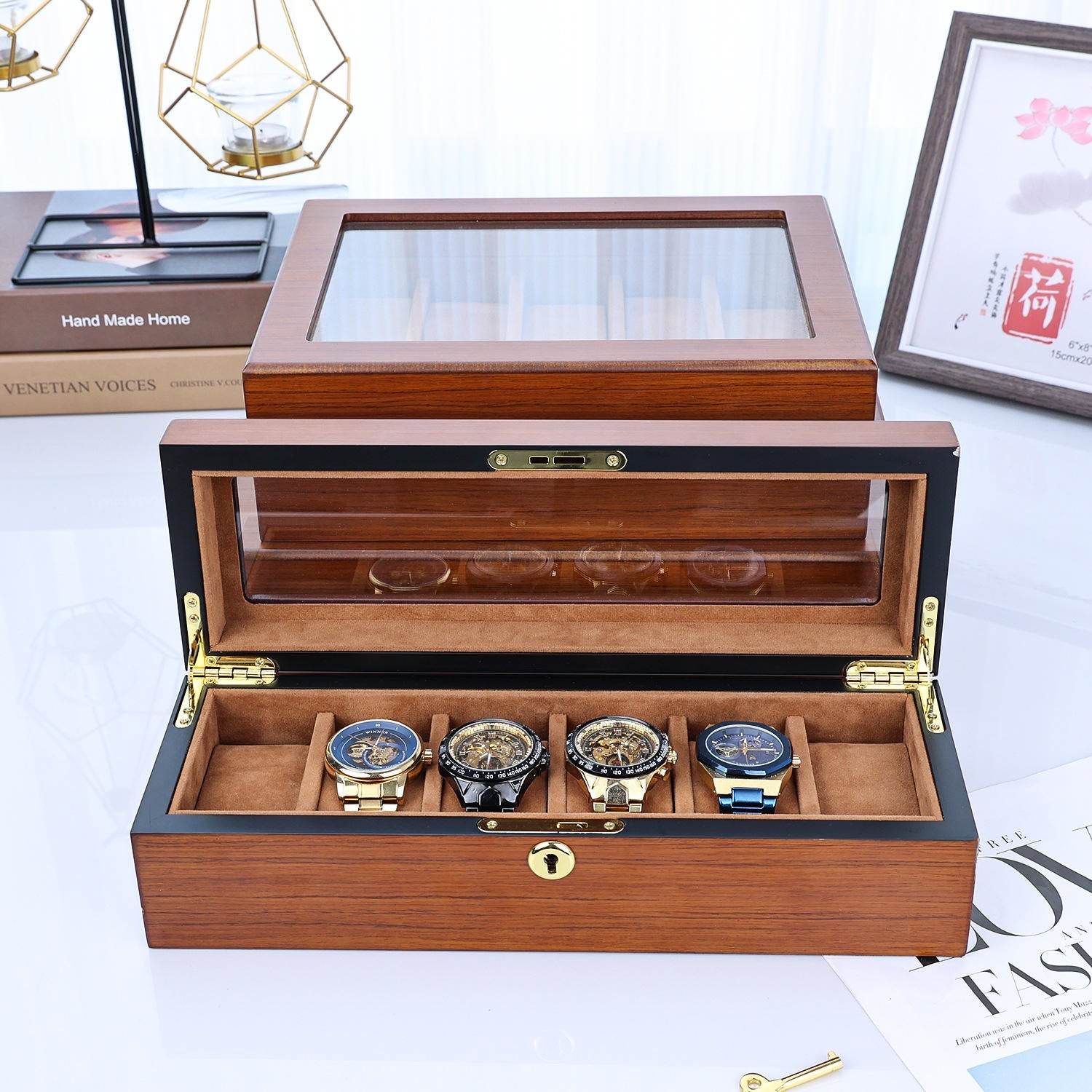 Watch Box – Wooden Chest 6 Slots - Watch Box