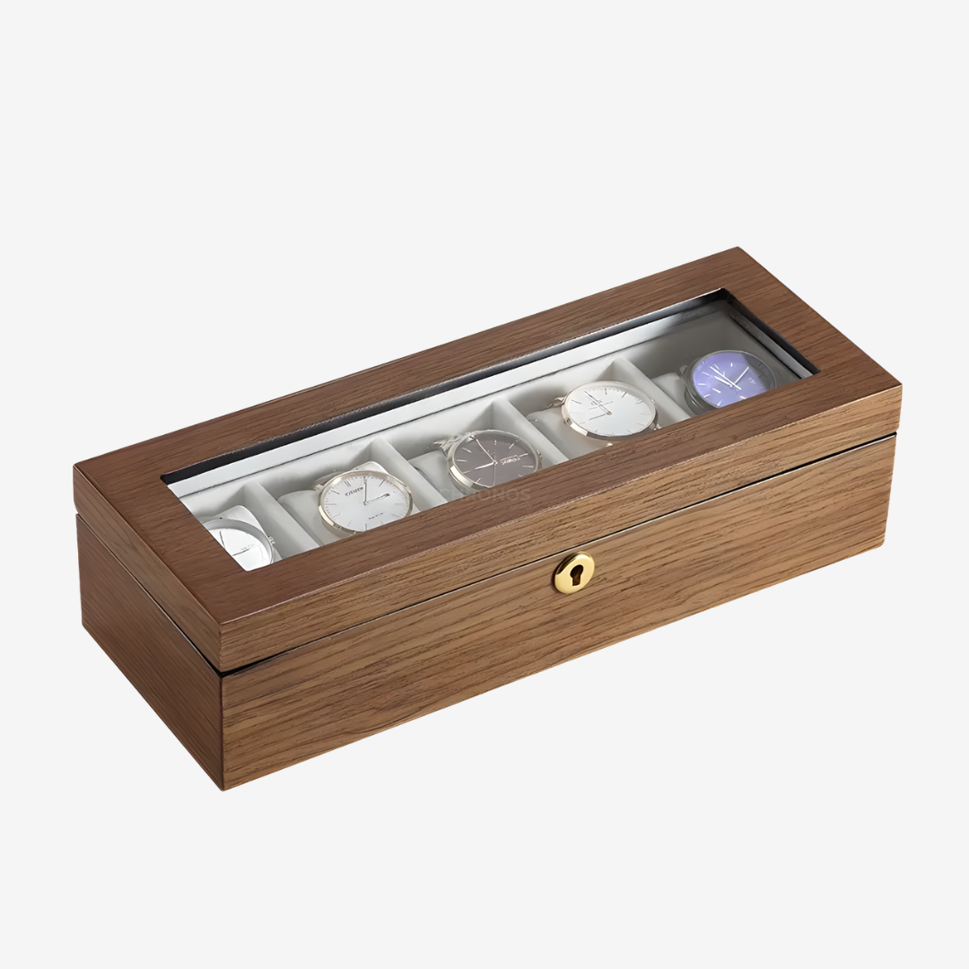 Watch Box – WoodTime Box 5 Slots - Brown - Watch Box