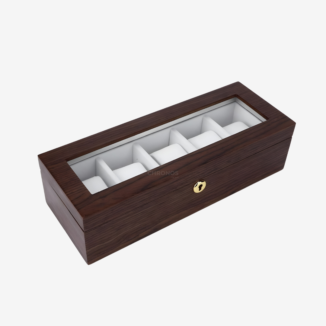 Watch Box – WoodTime Box 5 Slots - Mahogany - Watch Box