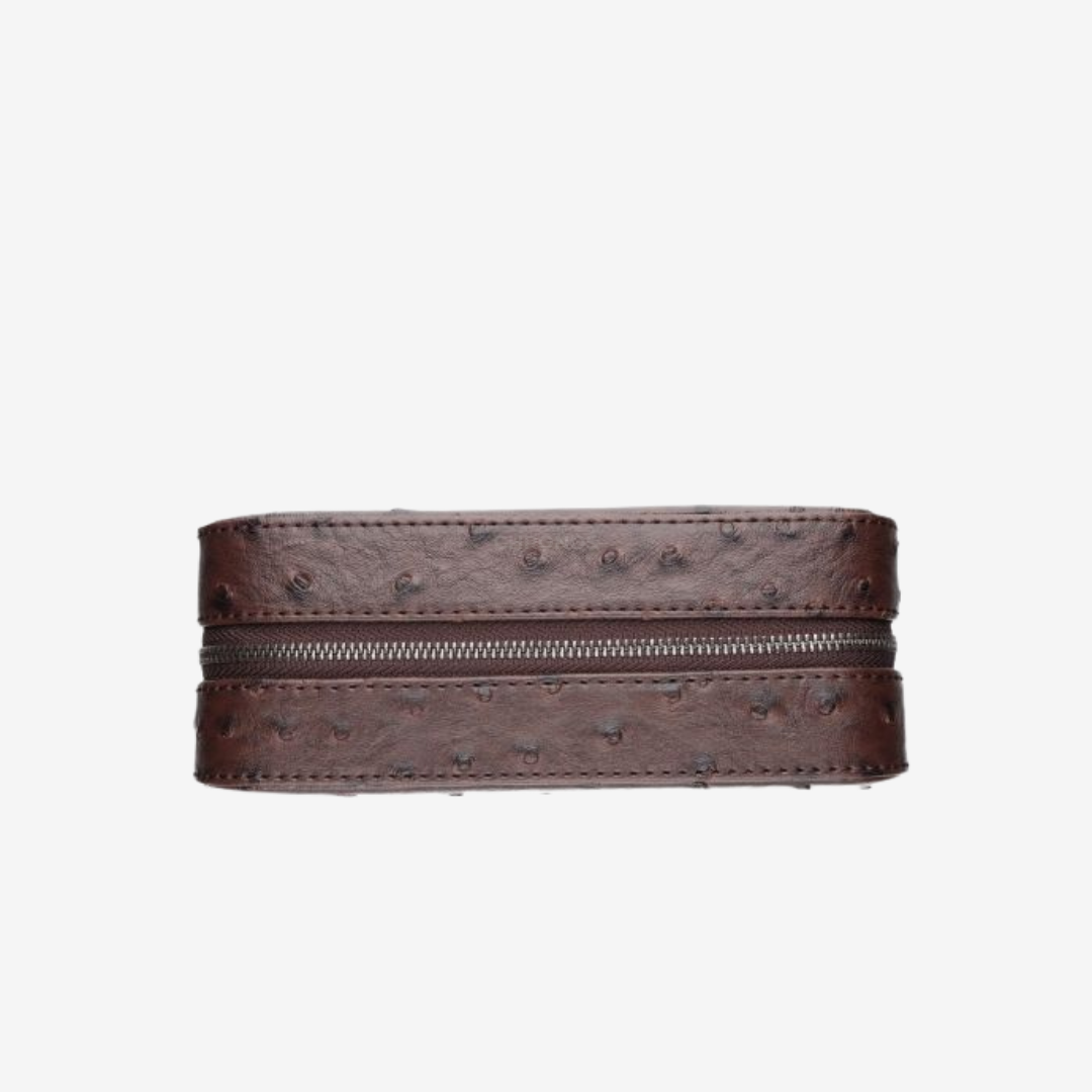 Watch Case – Brown Ostrich 2 Slots - Watch Box