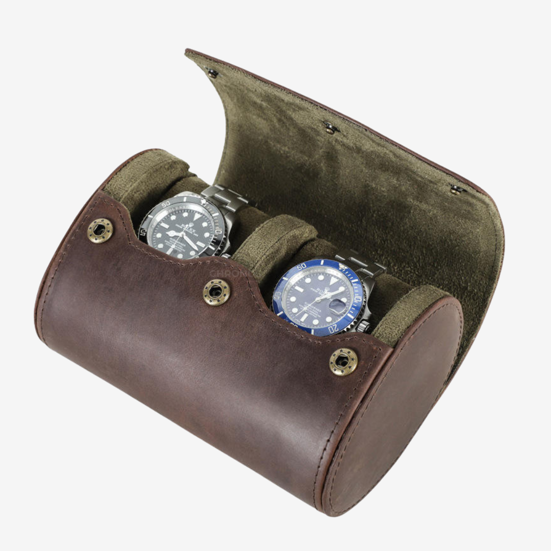 Watch Case – Classic Grain 2 Slots - Watch Case