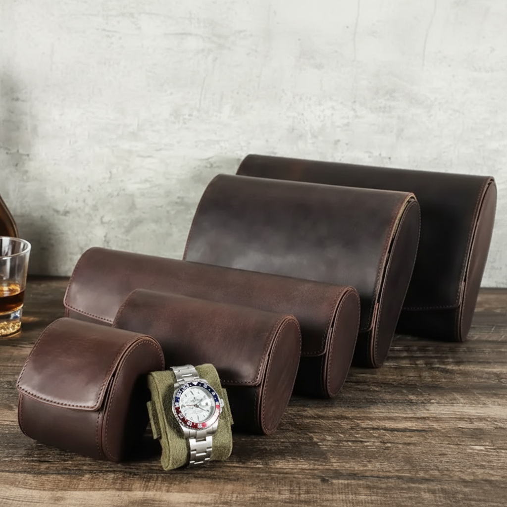 Watch Case – Classic Grain 2 Slots - Watch Case