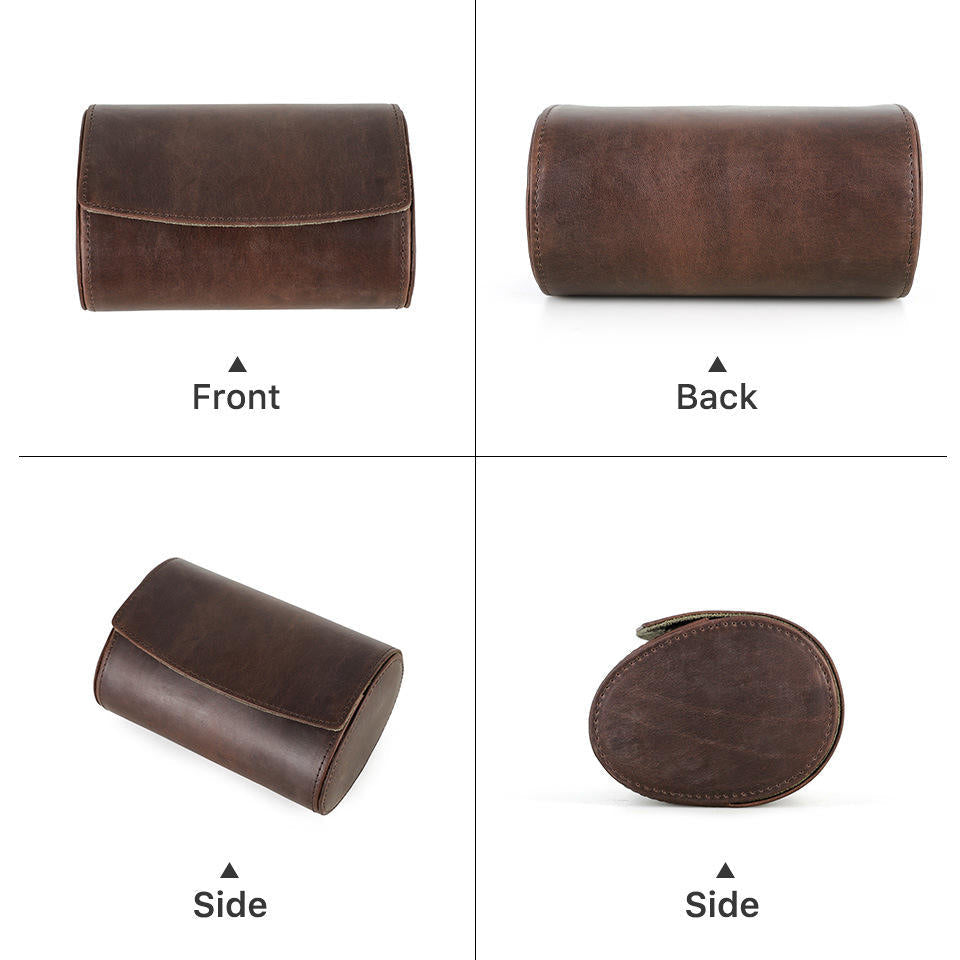 Watch Case – Classic Grain 2 Slots - Watch Case
