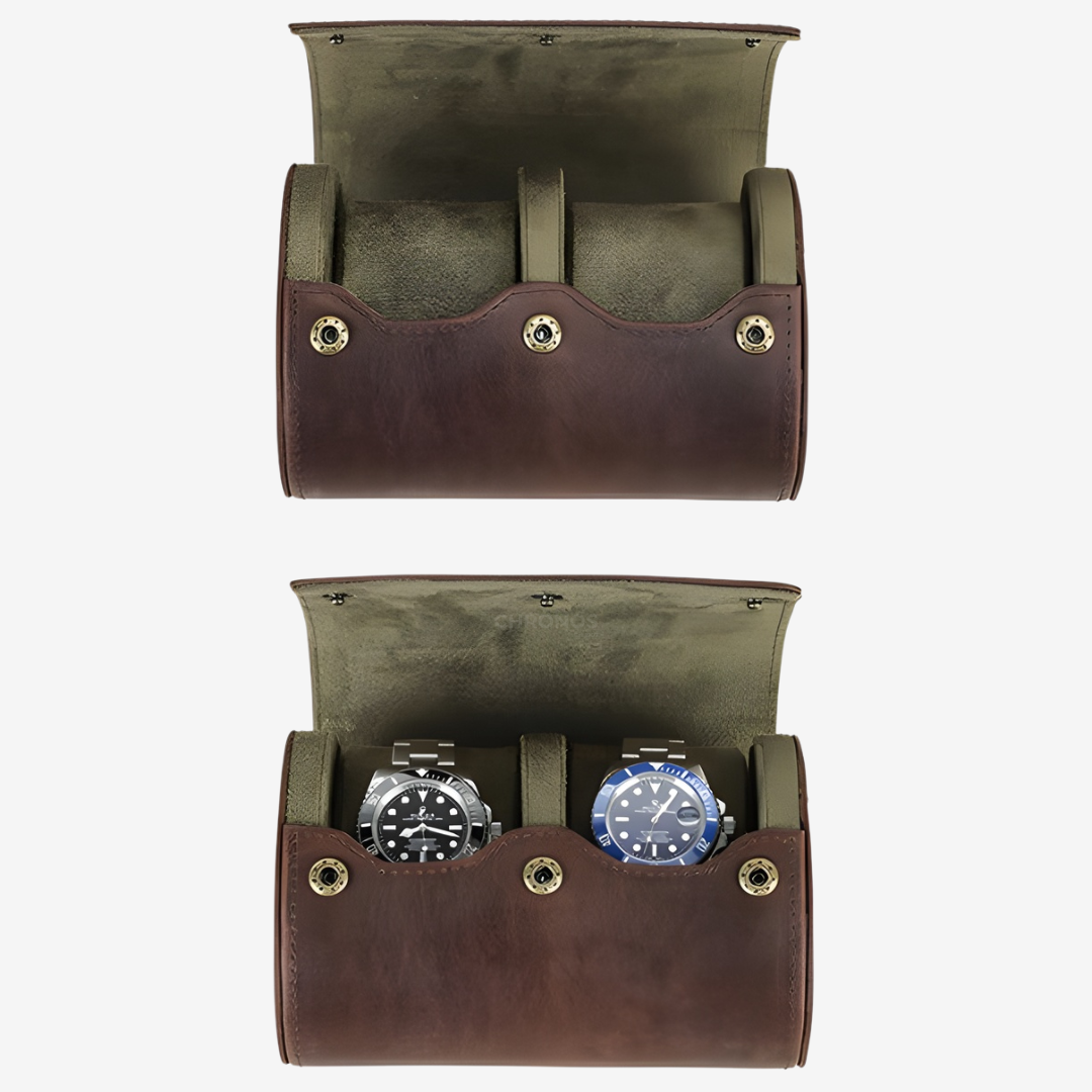 Watch Case – Classic Grain 2 Slots - Watch Case
