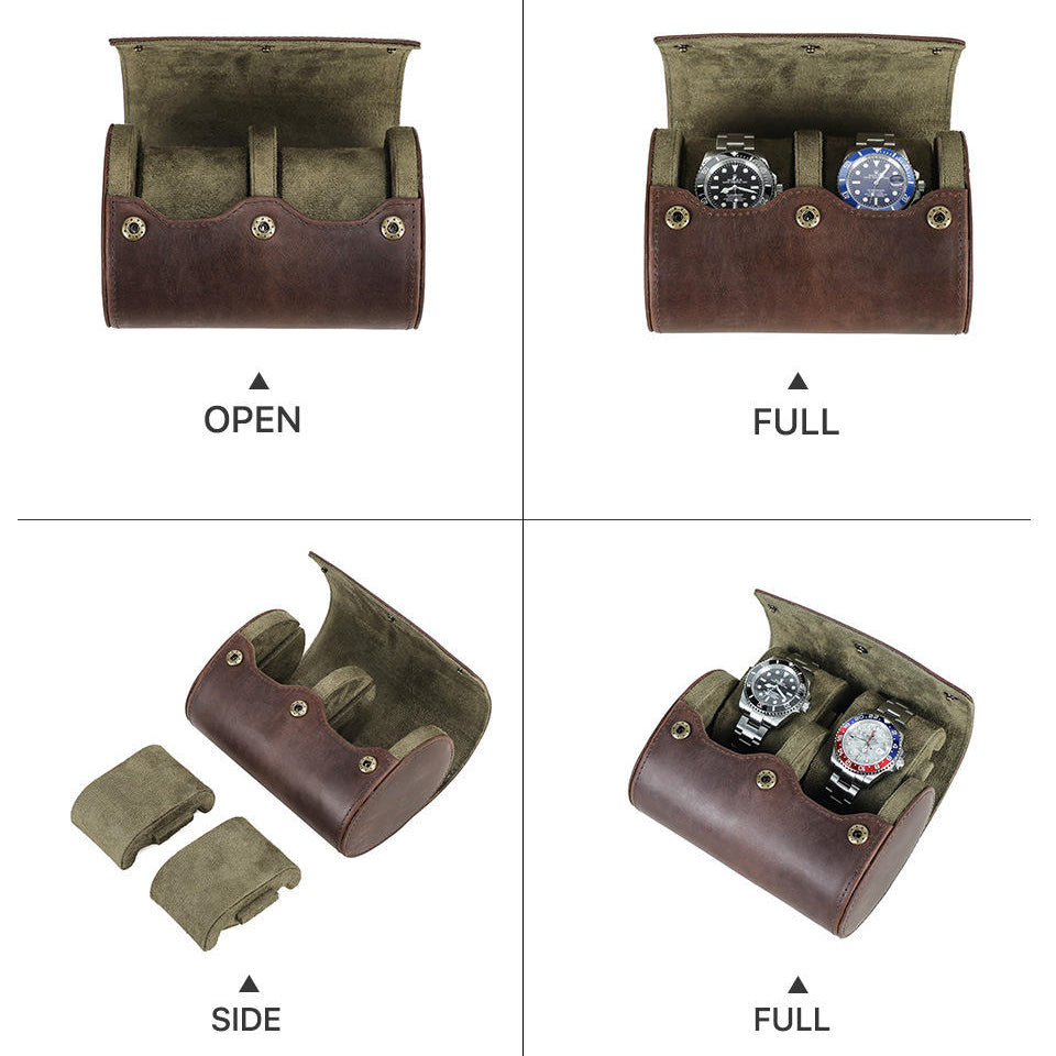 Watch Case – Classic Grain 2 Slots - Watch Case