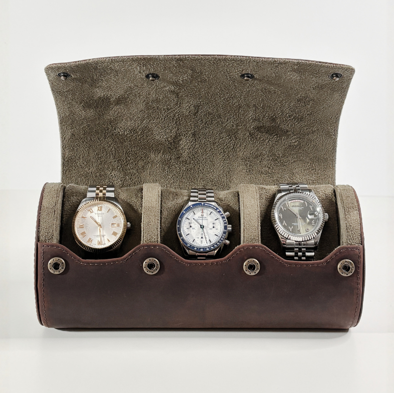 Watch Case – Classic Grain 3 Slots - Watch Case