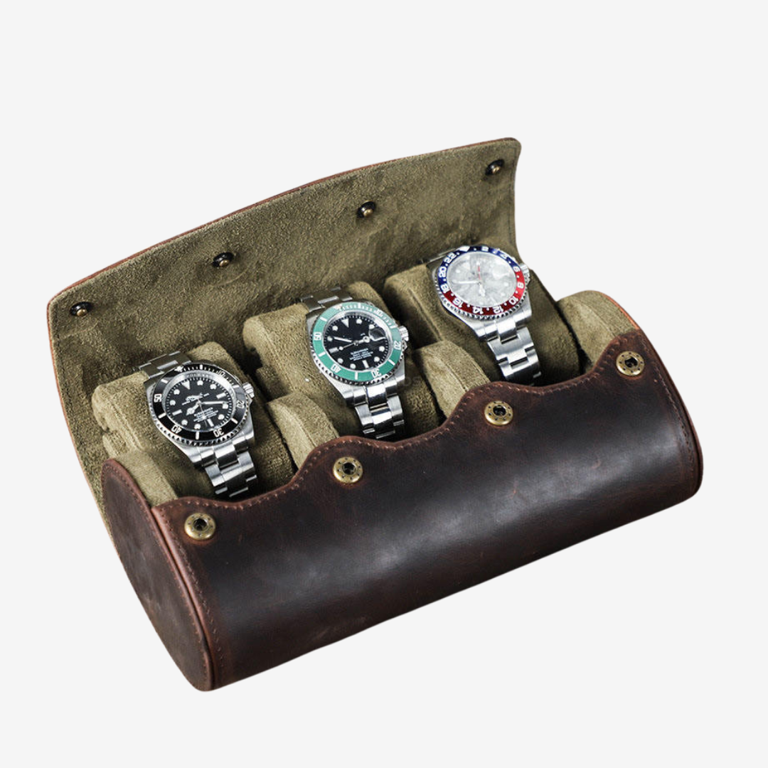 Watch Case – Classic Grain 3 Slots - Watch Case