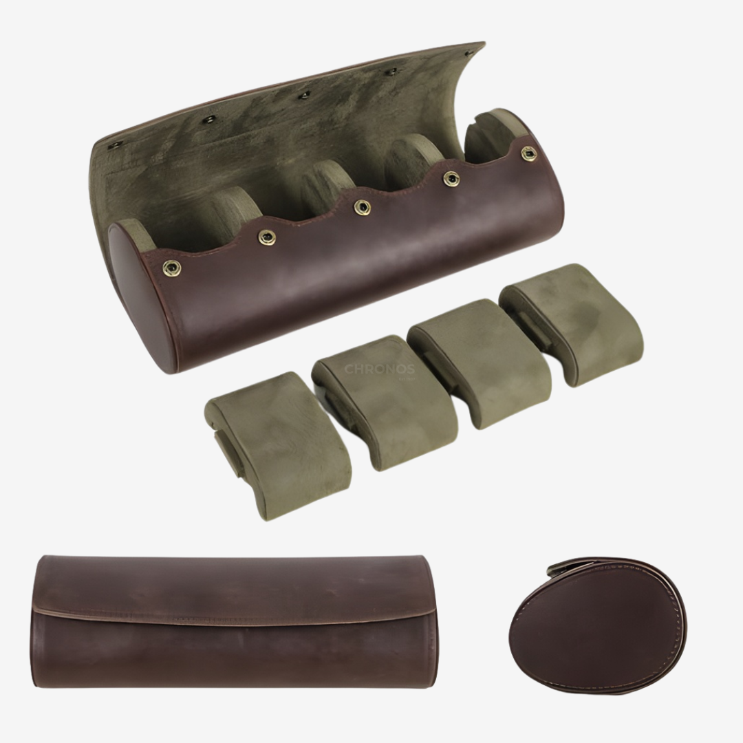 Watch Case – Classic Grain 4 Slots - Watch Case