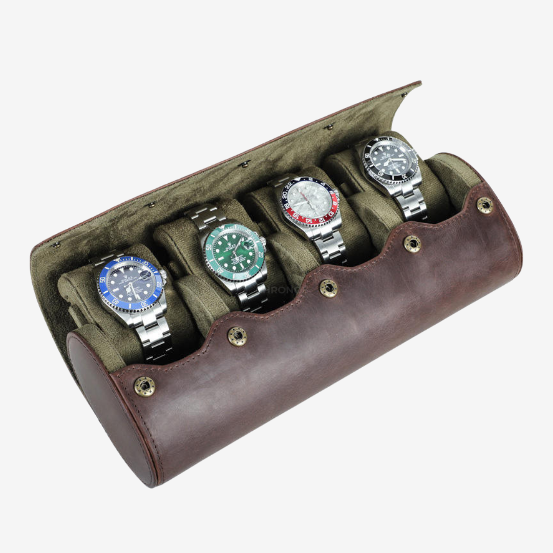 Watch Case – Classic Grain 4 Slots - Watch Case