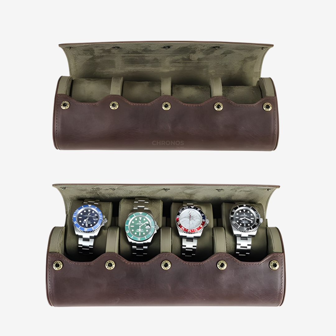 Watch Case – Classic Grain 4 Slots - Watch Case