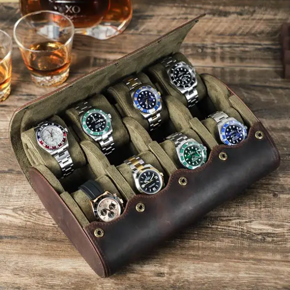 Watch Case – Classic Grain 8 Slots - Watch Case